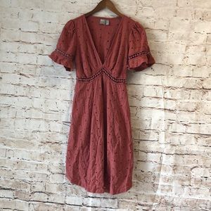 ASOS Maternity Broderie Woven Ladder Trim Dress